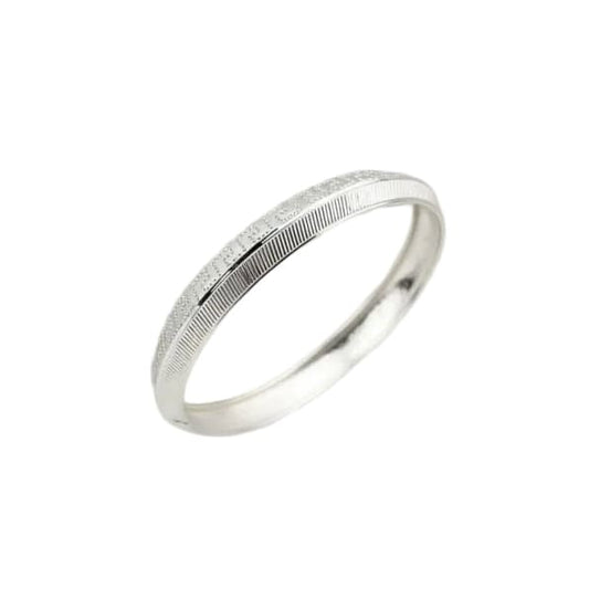 Kids Silver Engraved Kada – 925 Sterling Baby Bracelet