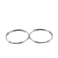 Load image into Gallery viewer, Kids Silver Faceted Bead Kada – 925 Sterling Silver Bracelet
