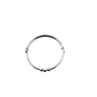 Load image into Gallery viewer, Kids Silver Heart Bead Kada Adjustable Baby Bangle

