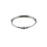 Load image into Gallery viewer, Kids Silver Heart Bead Kada Adjustable Baby Bangle
