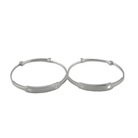 Load image into Gallery viewer, Kids Silver ID Bangles with Textured Plate silver bracelet
