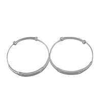 Load image into Gallery viewer, Kids Silver ID Bangles with Textured Plate silver bracelet

