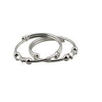 Load image into Gallery viewer, Kids Silver Kada with Diamond Spacers
