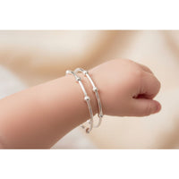 Load image into Gallery viewer, Kids Silver Multi Bead Bangle – 925 Sterling Silver Bracelet

