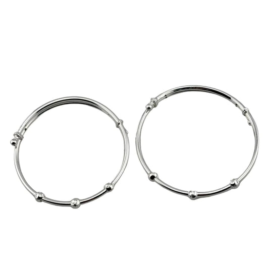 Kids Silver Multi Bead Bangle – 925 Sterling Bracelet