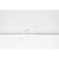 Load image into Gallery viewer, Kids Swastik Silver Kada – 925 Sterling Silver Baby Kada Bracelet | 3.77g | 41mm
