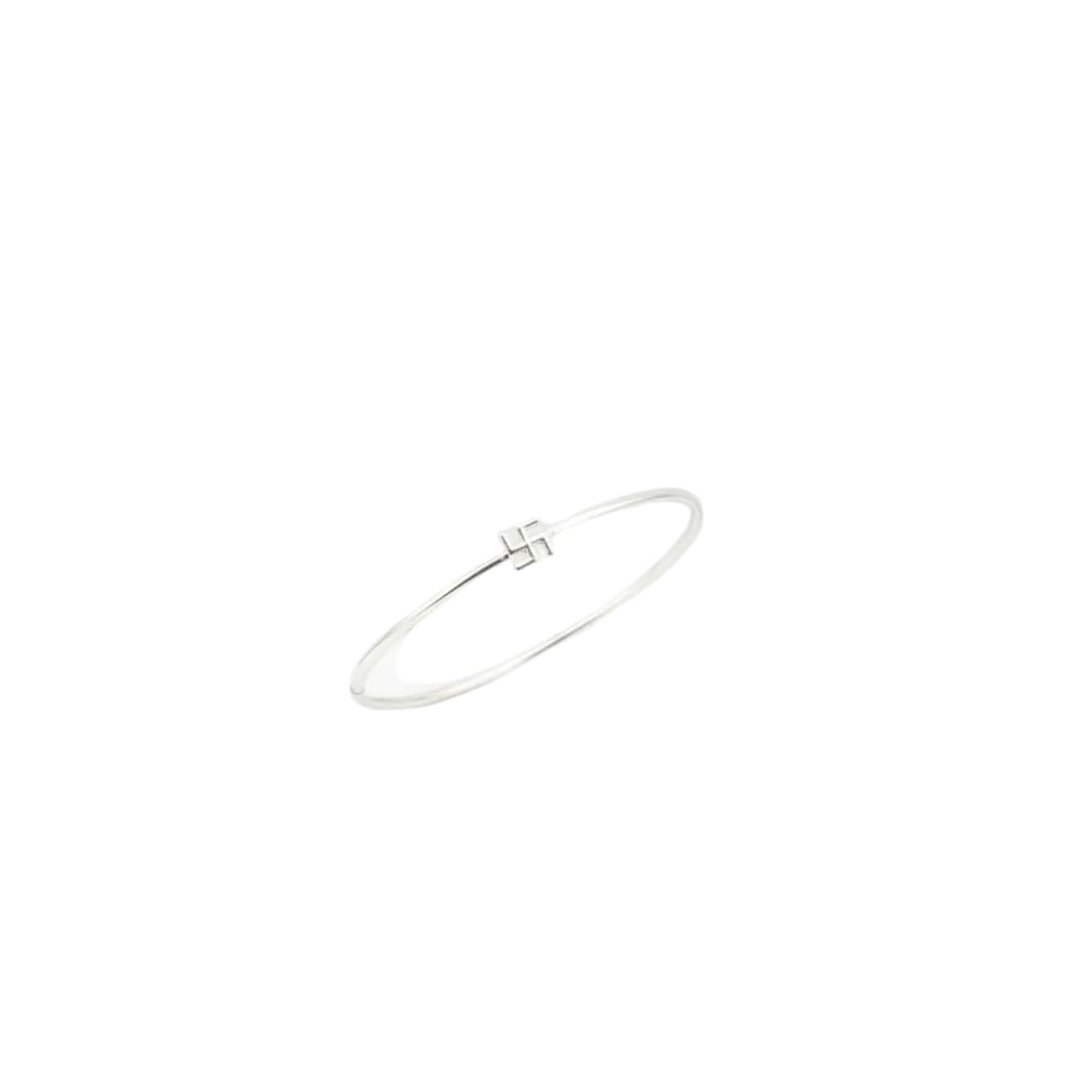 Kids Swastik Silver Kada – 925 Sterling Baby Bracelet