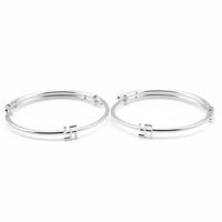 Load image into Gallery viewer, Kids Swastik Silver Kada – 925 Sterling Silver Baby Kada Bracelet (Pair)
