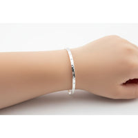 Load image into Gallery viewer, Kids Textured Silver Kada – 925 Sterling Silver Baby Kada Bracelet with Engraved Design (Pair)
