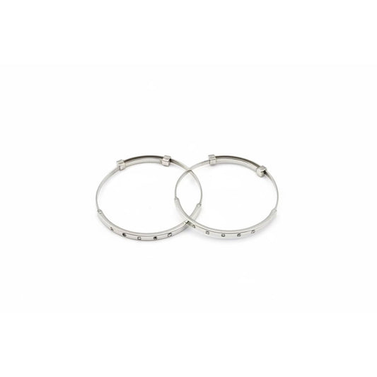 Kids Textured Silver Kada – 925 Sterling Baby Bracelet