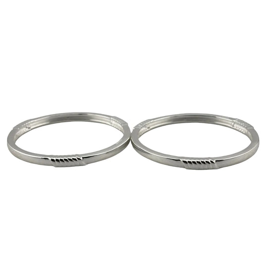 Kids Twist Silver Kada – 925 Sterling Baby Bracelet