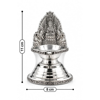 Large Sterling Silver Diya 132gm – Statement Lamp for Home