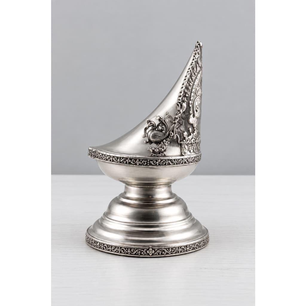 Large Sterling Silver Diya 132gm – Statement Lamp for Home