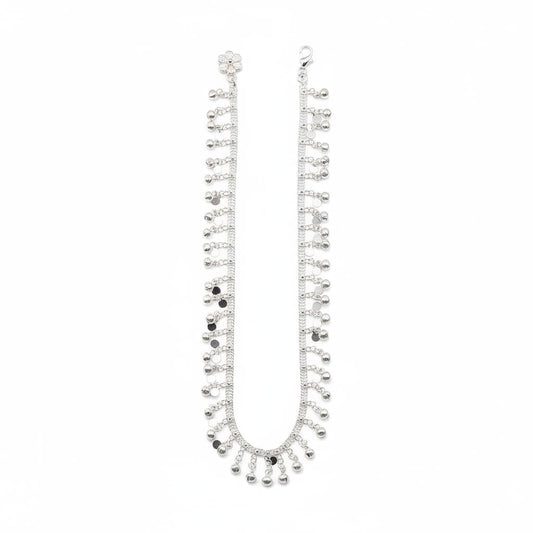 Layered Charm Ghungroo Anklet – 925 Sterling Silver