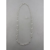 Load image into Gallery viewer, Long &amp; Short Link Silver Chain in 925 Sterling | Fancy Oval
