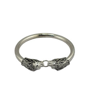 Load image into Gallery viewer, Men’s 925 Sterling Silver Lion Head Kada - Bracelets
