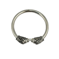 Load image into Gallery viewer, Men’s 925 Sterling Silver Lion Head Kada - Bracelets

