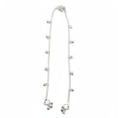 Mini Ghungroo Chain Anklet – 925 Sterling Silver Adjustable