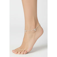 Load image into Gallery viewer, Minimal Bead Flow Silver Anklet – 99.9% Pure Silver – Adjustable – 13.37 g
