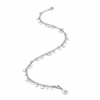 Load image into Gallery viewer, Multi Charm Anklet – 925 Sterling Silver – Heart Butterfly Lucky Charms Design-21g
