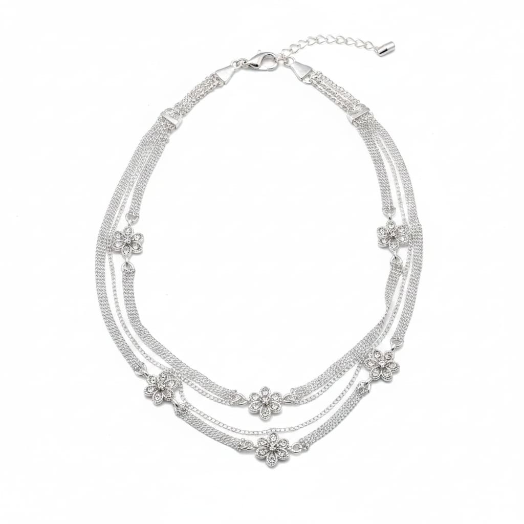 Multi-Layer Mesh Silver Anklet – 99.9% Pure Adjustable