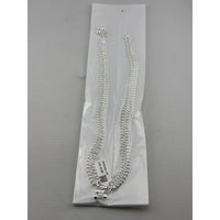 Load image into Gallery viewer, Multi Layer Silver Anklet – 99.9% Pure Silver – Beaded Chain Design – Adjustable – 36.50 g
