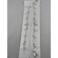Load image into Gallery viewer, Multicolor Charm Layered Anklet – 925 Sterling Silver – Adjustable – 47g
