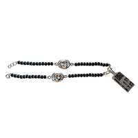 Load image into Gallery viewer, OM Sterling Silver Adjustable Nazariya Bracelet for Kids (0 – 1 years)
