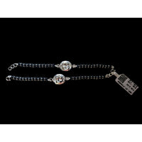 Load image into Gallery viewer, OM Sterling Silver Adjustable Nazariya Bracelet for Kids (0 – 1 years)
