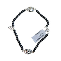 Load image into Gallery viewer, OM Sterling Silver Adjustable Nazariya Bracelet for Kids (0 – 1 years)
