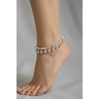 Load image into Gallery viewer, Ornate Bar Bead Silver Anklet – 99.9% Pure Silver – Weight:24g
