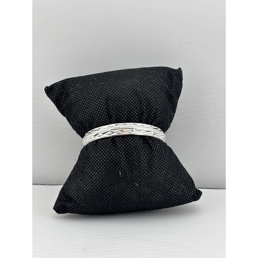 Oxidised Pattern Silver Kada – 925 Sterling Engraved