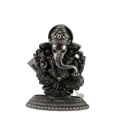 Oxidised 925 Sterling Silver Lord Ganesh Idol 26gm – Ganesha Murti