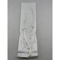 Load image into Gallery viewer, Pink Eye Charm Silver Anklet – 99.9% Pure Silver – Adjustable – Dual Chain Design – 22g

