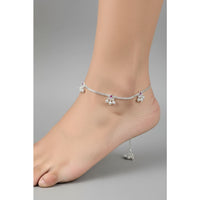 Load image into Gallery viewer, Pink Stone Curve Anklet – 925 Sterling Silver – Adjustable – Dual Tone Accent – 21g
