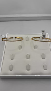Load and play video in Gallery viewer, 925 Sterling Silver Gold Plated Minimalist Bar Stud Earrings

