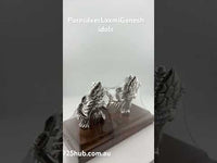 Load and play video in Gallery viewer, Silver 99.9% pure Laxmi Ganesh Idol (KA039)
