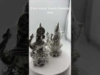 Load and play video in Gallery viewer, Silver 99.9% pure Idol Laxmi Ganesh (KA104A/B)
