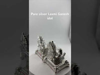 Load and play video in Gallery viewer, Silver 99.9% pure Laxmi Ganesh Idol (KA029A/C)
