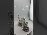 Load and play video in Gallery viewer, Silver 99.9% pure Laxmi Ganesh Idol (KA046C/A)
