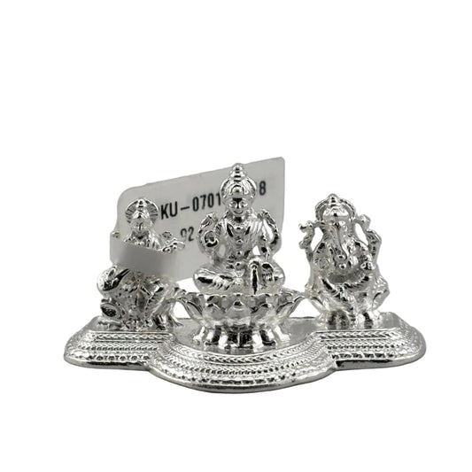 Sterling Silver (92.5% purity) Laxmi Ganesh Saraswati Idol