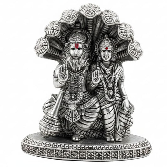 925 Sterling Silver Laxmi Narasimha Idol