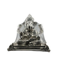 Load image into Gallery viewer, Pure Silver Lord Ganesha (99.99% purity) Idol on Decorative
