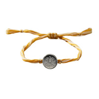 Load image into Gallery viewer, Pure Silver Lotus Charm Rakhi thread – Adjustable Sacred
