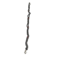 Load image into Gallery viewer, Red Accent Black Beaded Nazariya Anklet in 925 Sterling Silver

