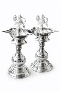 Load image into Gallery viewer, Silver Diya 48gm – Traditional Pooja Lamp for Temple &amp; Festival (single piece)
