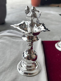 Load image into Gallery viewer, Silver Diya 48gm – Traditional Pooja Lamp for Temple &amp; Festival (single piece)
