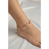 Load image into Gallery viewer, Rose Gold Evil Eye Anklet – Multi Charm Design – Adjustable Trendy Anklet – 10.60g
