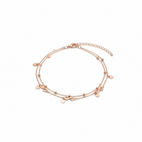 Load image into Gallery viewer, Rose Gold Evil Eye Anklet – Multi Charm Design – Adjustable Trendy Anklet-10.60g

