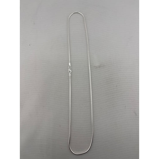 Round Snake Silver Chain in 925 Sterling | Diamond-Cut